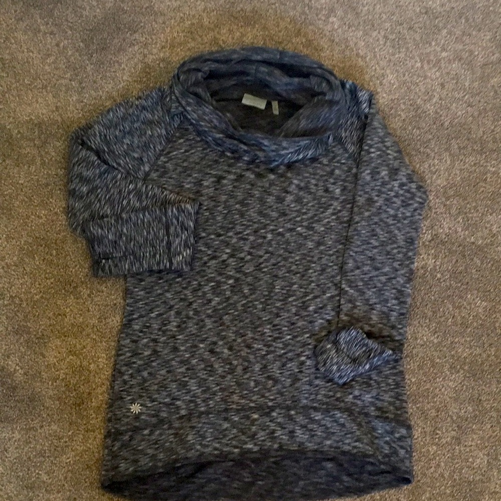Athleta Tranquility Gray Cowl Neck Sweatshirt